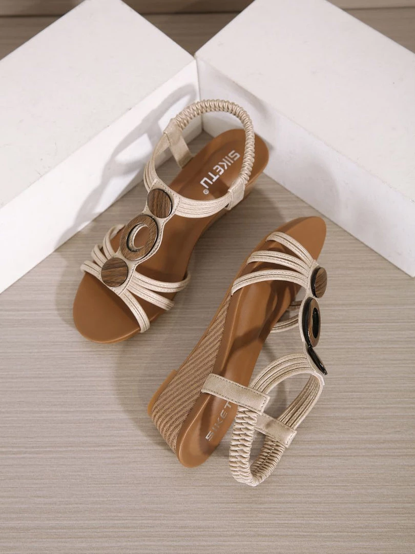 New In Shoes SIKETU | KHAKI WOODEN RING SLINGBACK 1 New In Shoes SIKETU | KHAKI WOODEN RING SLINGBACK