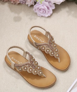 SIKETU | VINTAGE V-STRAP RHINESTONE SANDAL