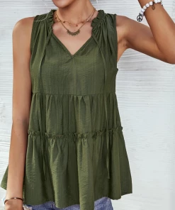 DY New In Clothing TONYA TANK TOP - KHAKI