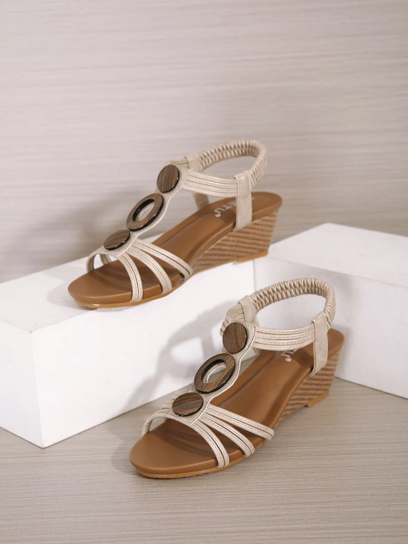 New In Shoes SIKETU | KHAKI WOODEN RING SLINGBACK 2 New In Shoes SIKETU | KHAKI WOODEN RING SLINGBACK