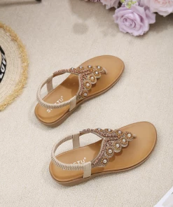 SIKETU | VINTAGE V-STRAP RHINESTONE SANDAL