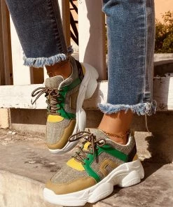 HT En Bloom | Khaki Green Ugly Sole Sneaker