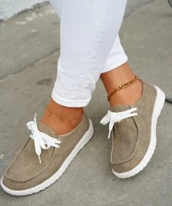 HT EN BLOOM | PIPPA BOAT SHOE KHAKI New In Shoes