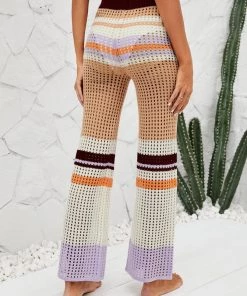 MY BEE CROCHET WIDE LEG PANTS - KHAKI NEW ARRIVALS