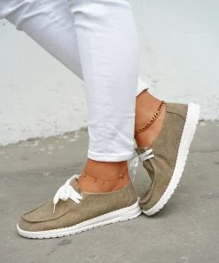 HT EN BLOOM | PIPPA BOAT SHOE KHAKI New In Shoes