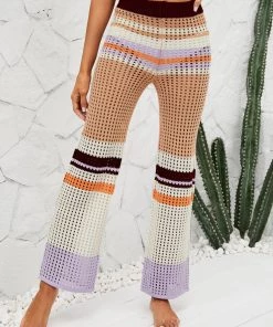 MY BEE CROCHET WIDE LEG PANTS - KHAKI NEW ARRIVALS