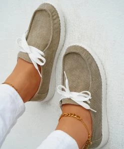 HT EN BLOOM | PIPPA BOAT SHOE KHAKI New In Shoes