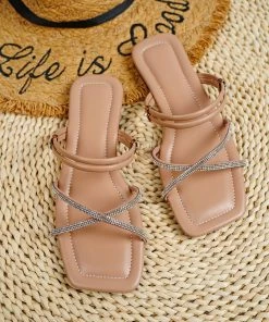 HT EN BLOOM | MANHATTENER RHINESTONE SLIDE LATTE NEW ARRIVALS