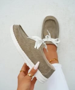 HT EN BLOOM | PIPPA BOAT SHOE KHAKI New In Shoes