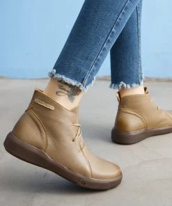 XR Shoes Modern Lace-Up Leather Boots - Rumour Has It