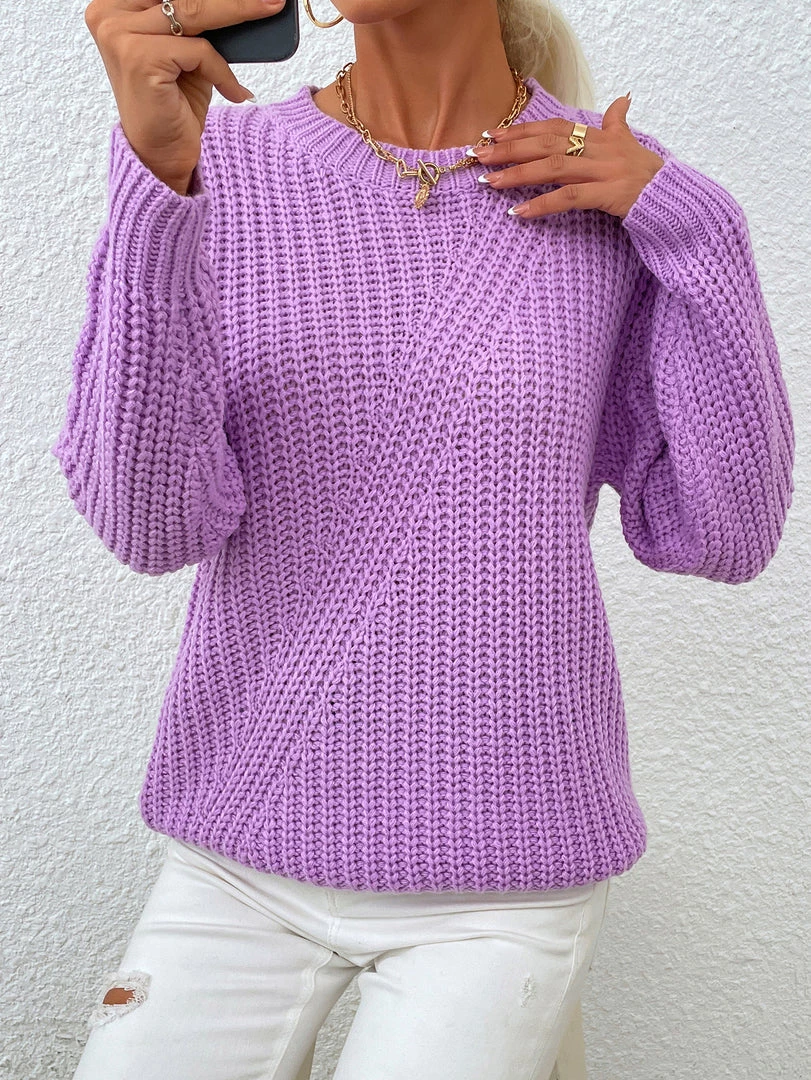 MY Smaibulun | LECIA Lavender Crew Neck Knit Top New In Clothing 2 MY Smaibulun | LECIA Lavender Crew Neck Knit Top New In Clothing