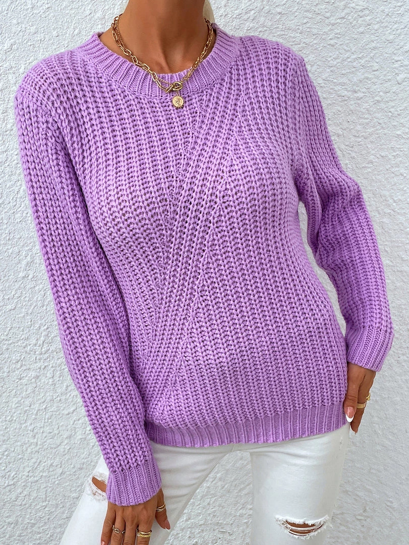MY Smaibulun | LECIA Lavender Crew Neck Knit Top New In Clothing 5 MY Smaibulun | LECIA Lavender Crew Neck Knit Top New In Clothing