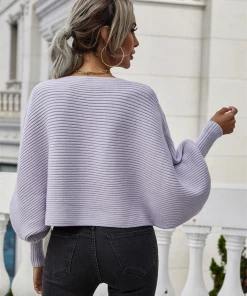 MY Smaibulun | GISELE Lantern Sleeve Tighten Cuff Knit Top - Lavender New In Clothing