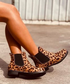 HT New In Shoes En Bloom | Studded Leopard Chelsea Boots