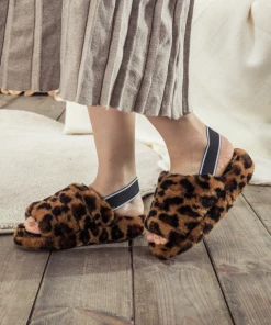 XH SMAIBULUN UGG™ | Fluffy Soft Wool Snug Slipper Sandals - Leopard NEW ARRIVALS