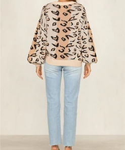 MY Smaibulun | NELLA Leopard Lantern Sleeve Knit Jumper New In Clothing