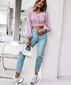 DY PEPPERS CROP TOP - LILAC NEW ARRIVALS