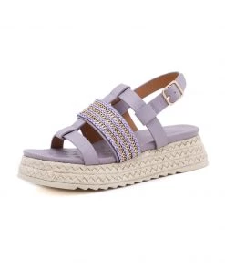 SIKETU | ESPADRILLES INSPIRED LILAC PLATFORM SANDAL NEW ARRIVALS