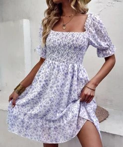 DY MONTA MINI DRESS - LILAC FLORAL New In Clothing