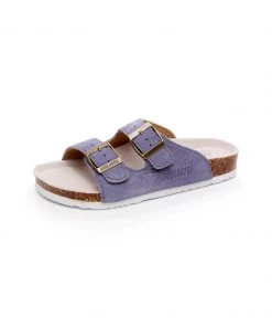 GLF Maibulun | Mauve Double-Buckle Wide-Strap Suede Leather Sandals NEW ARRIVALS
