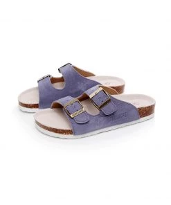 GLF Maibulun | Mauve Double-Buckle Wide-Strap Suede Leather Sandals NEW ARRIVALS