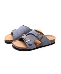 GLF Maibulun | Grey Mauve Criss Cross Wrap Suede Sandals Slides New In Shoes