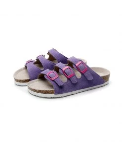 GLF Maibulun | Lilac Triple-Buckle Suede Upper Sandal