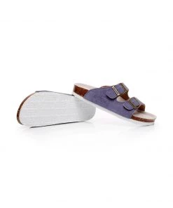 GLF Maibulun | Mauve Double-Buckle Wide-Strap Suede Leather Sandals NEW ARRIVALS