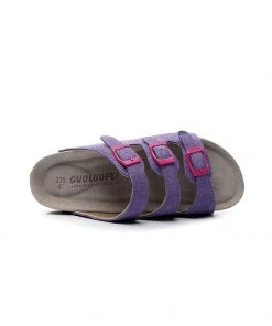 GLF Maibulun | Lilac Triple-Buckle Suede Upper Sandal