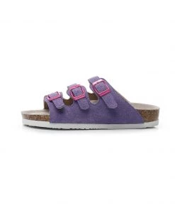 GLF Maibulun | Lilac Triple-Buckle Suede Upper Sandal