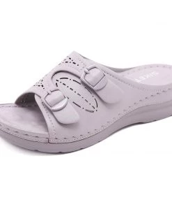 SIKETU | Perforated Double Strap Sandals New In Shoes