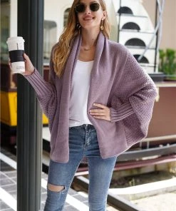MY Smaibulun | Mauve Batwing Easy On Cardigan