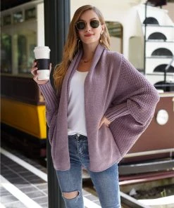 MY Smaibulun | Mauve Batwing Easy On Cardigan