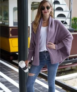 MY Smaibulun | Mauve Batwing Easy On Cardigan