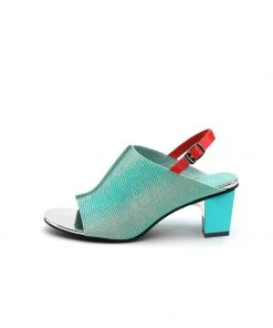 Jady Rose JadyRose | Chunky-Heel Leather Sandal - Mint 8 Jady Rose JadyRose | Chunky-Heel Leather Sandal - Mint