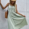 BFZY LINDSAY Linen Blend Dress - Mint Green NEW ARRIVALS