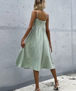 BFZY LINDSAY Linen Blend Dress - Mint Green NEW ARRIVALS