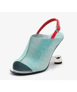 Jady Rose JadyRose | Elevator-Heel Leather Slingback Sandal S/S 2022