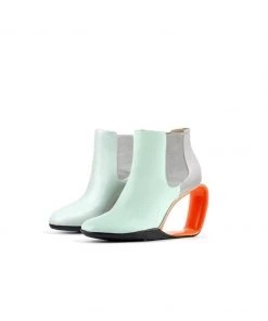 Jady Rose New In Shoes Smaibulun Doll | Genuine Leather Elevator Wedge-Heel Silver Mint Ankle Boots 10 Jady Rose New In Shoes Smaibulun Doll | Genuine Leather Elevator Wedge-Heel Silver Mint Ankle Boots