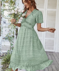 DY NEW ARRIVALS ROSALINDA MIDI DRESS - MINT