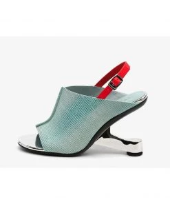 Jady Rose JadyRose | Elevator-Heel Leather Slingback Sandal S/S 2022