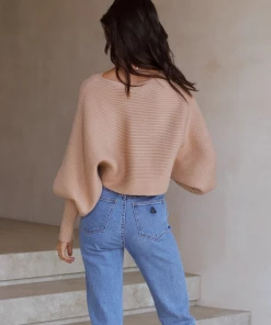 MY Smaibulun Doll | GISELE Lantern Sleeve Tighten Cuff Knit Top - Mocca