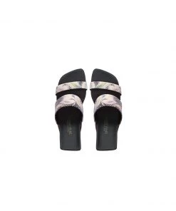 Jady Rose JadyRose | Signature Open-Heel Leather Slide Sandal - Multi Print NEW ARRIVALS