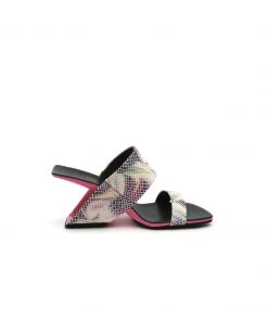 Jady Rose JadyRose | Signature Open-Heel Leather Slide Sandal - Multi Print NEW ARRIVALS