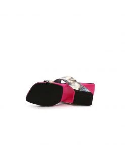 Jady Rose JadyRose | Signature Open-Heel Leather Slide Sandal - Multi Print NEW ARRIVALS
