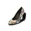 Jady Rose JadyRose | Open Triangle-Heel Leather Pump - Multi Snake NEW ARRIVALS