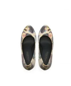 Jady Rose JadyRose | Open Triangle-Heel Leather Pump - Multi Snake NEW ARRIVALS