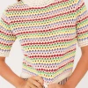 MY BEE CROCHET KNIT TOP - MULTI STRIP NEW ARRIVALS