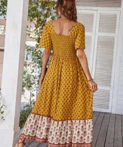 DY ISABELLA BOHO MAXI DRESS - MUSTARD New In Clothing