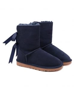 XH New In Shoes SMAIBULUN UGG™ | Back Ribbon Double-Bow Suede Boots